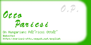 otto paricsi business card
